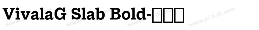 VivalaG Slab Bold字体转换